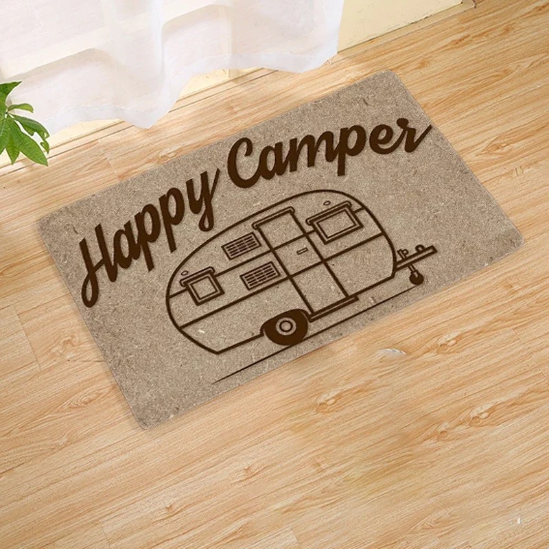 Camper Trailer Patterned Floor - Outdoor Adventure Names ulasan dan harga
