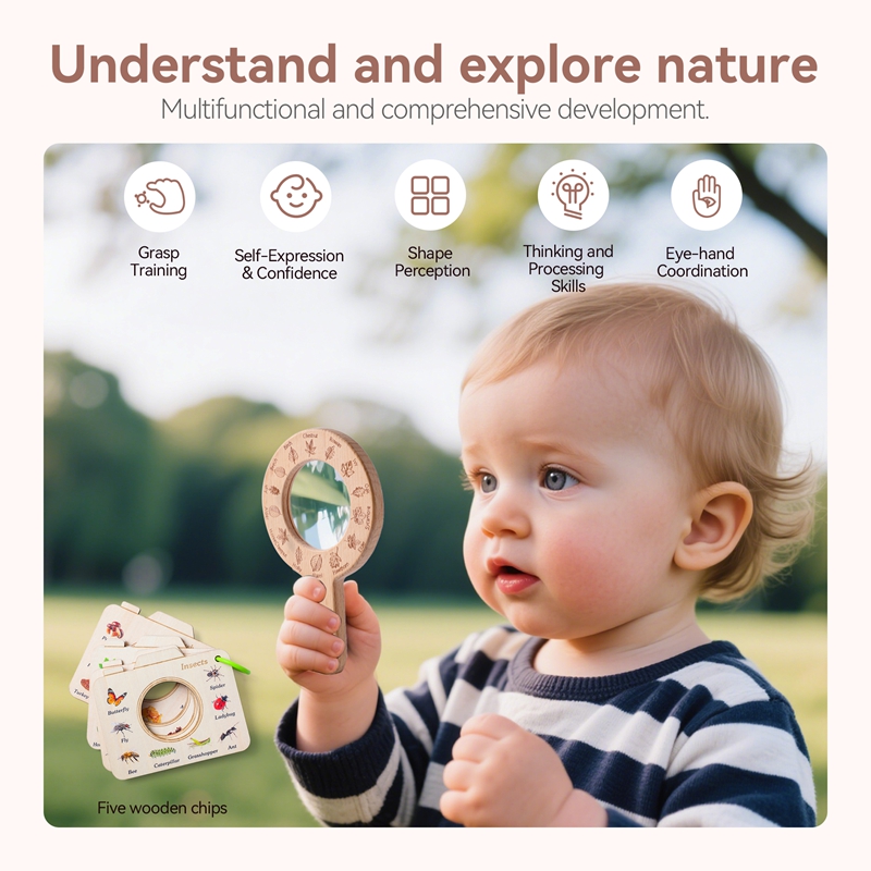 Wooden Magnifying Glass Outdoo - Outdoor Adventure Learning ulasan dan harga