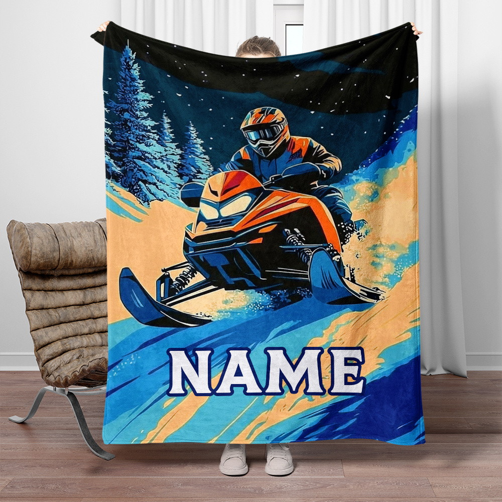 Personalized Snowmobile Blanke - Outdoor Adventure Names ulasan dan harga