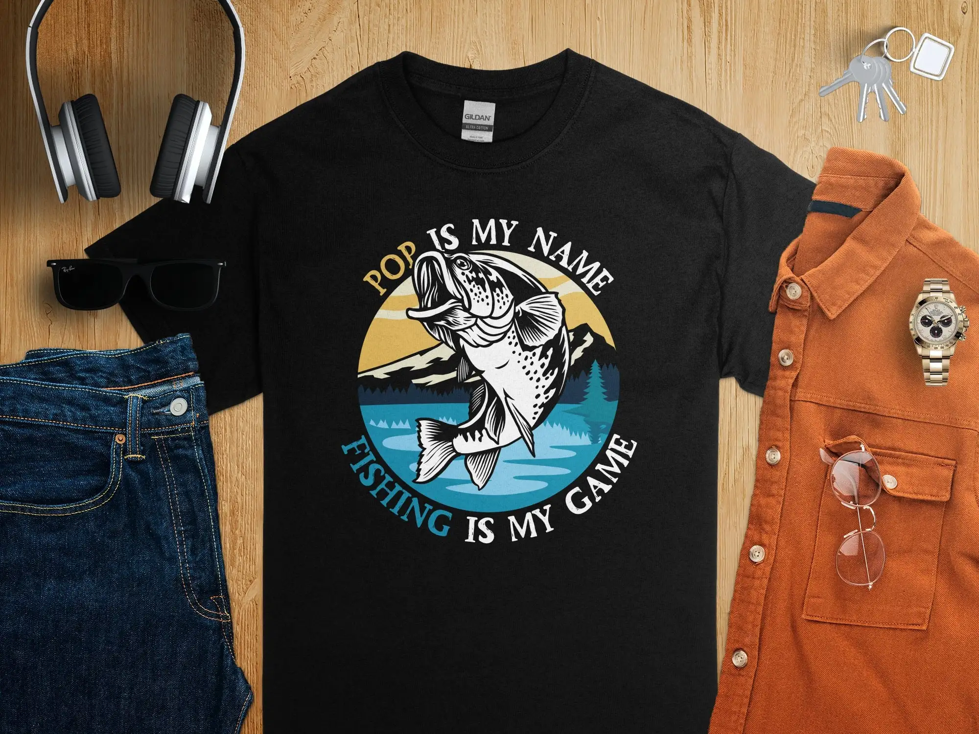 Fishing Enthusiast T Shirt Pop - Outdoor Adventure Names ulasan dan harga